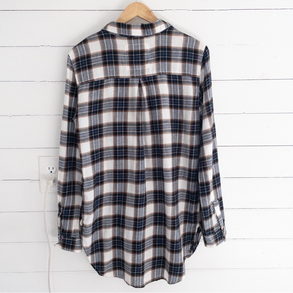 Garage Shirt Navy Blue Plaid Flannel - Picture 4 of 4